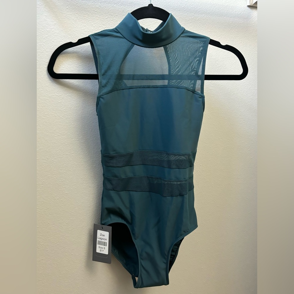 NWT Elevé Dancewear Zoe Lagoon Leotard RTW, Size S